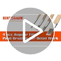 King Origin Trim Paint Brushes Set of 4-0.25" 0.5" 0.7" 1" Slant - view 7
