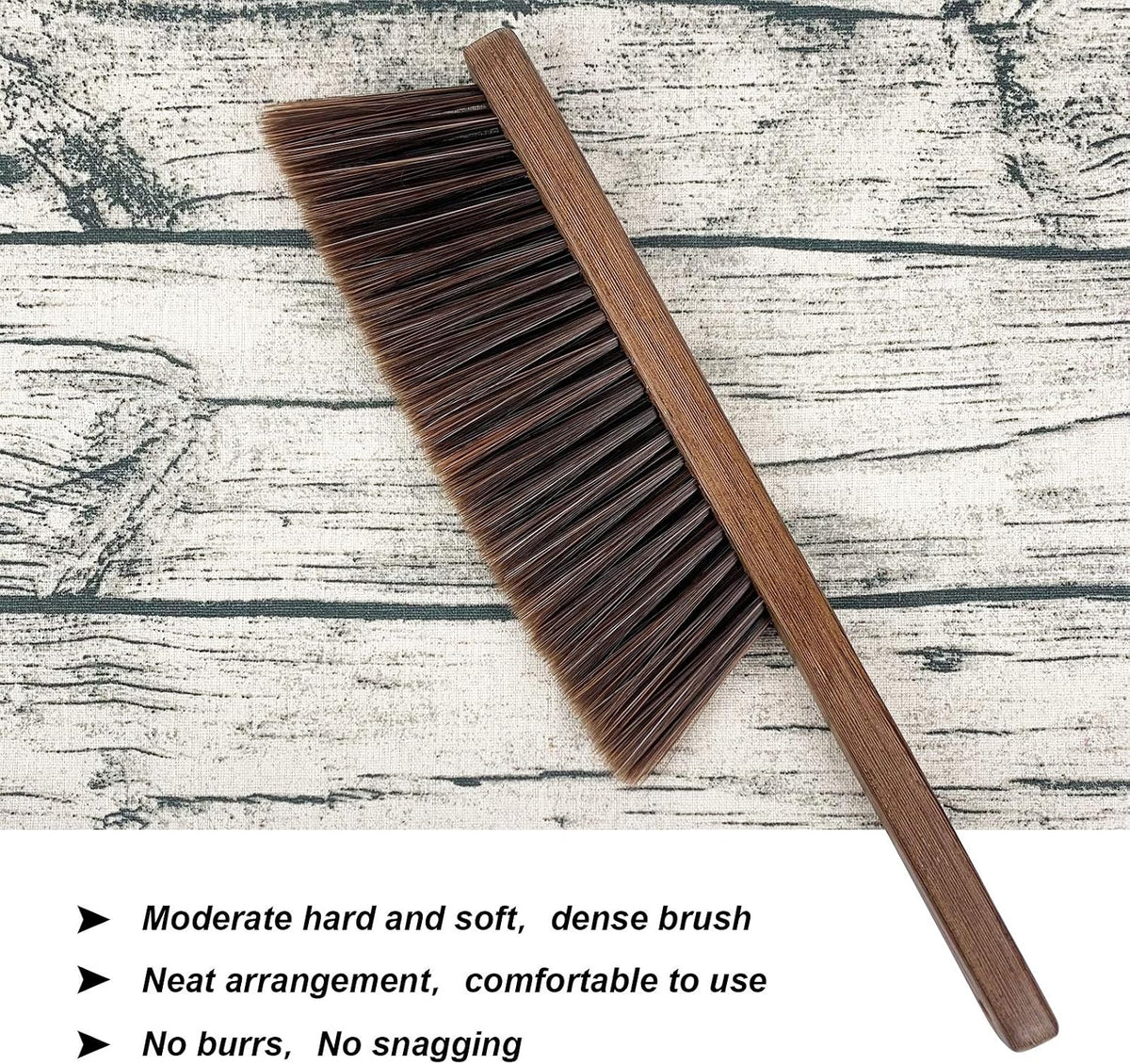 Hand Broom Cleaning Brushes-Soft Bristles Dusting Brush for Cleaning Car/Bed/Couch/Draft/Garden/Furniture/Clothes,Wooden Handle - view 2