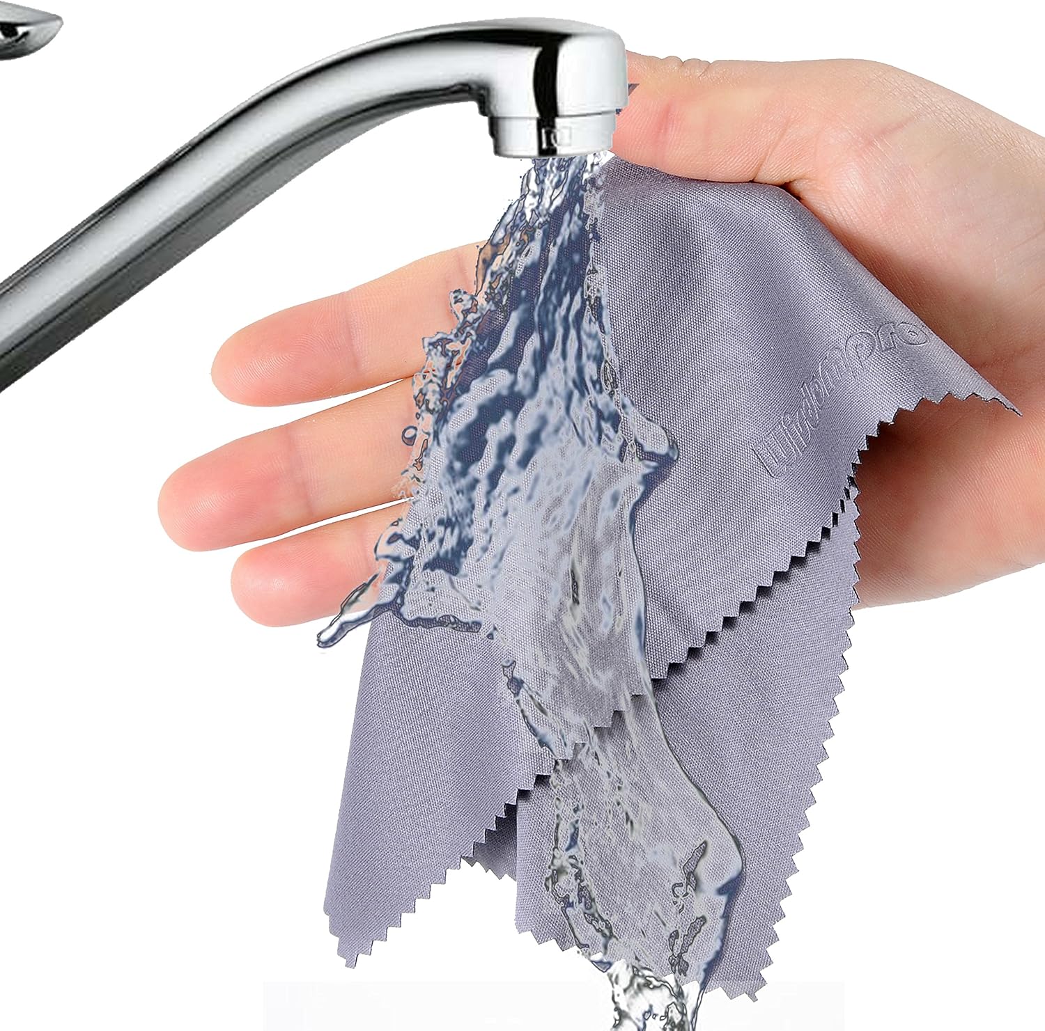 4-Pack Microfiber Cleaning Cloth, 12x8.25''&13.5x8.63''-Blue/Grey | For Camera Lens, Glasses, Phone, iPhone, iPad, Tablet, Laptop, LCD TV, Computer Screen, Monitor and Other Electronics Device - view 4