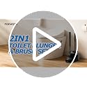 2IN1 Toilet Brush and Plunger Set, 3Pack Long Handle Combo in White - view 6